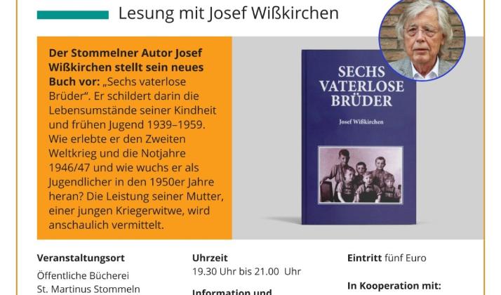 26-0050 buk Plakat Lesung Sechs vaterlose Brüder Wißkirchen
