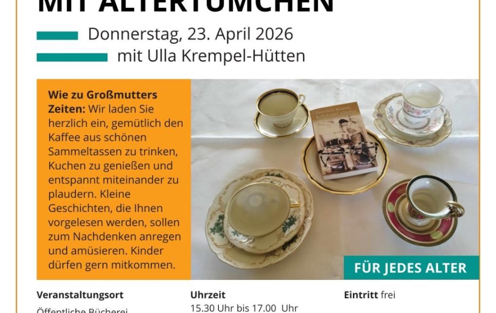 26-0043 buk Plakat Kaffeetafel mit Altertümchen-1