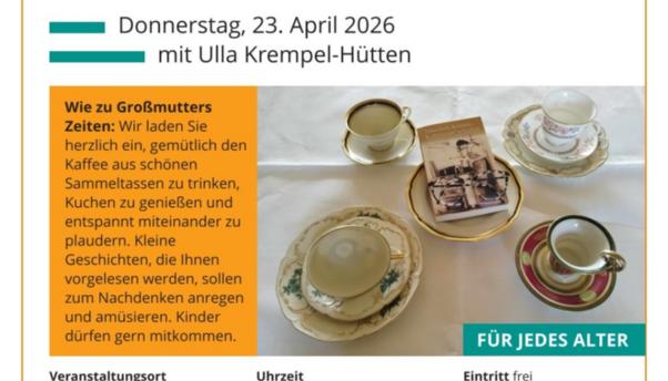 26-0043 buk Plakat Kaffeetafel mit Altertümchen-1