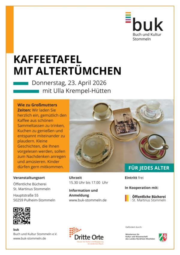 26-0043 buk Plakat Kaffeetafel mit Altertümchen-1