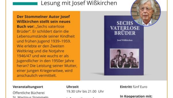 26-0050 buk Plakat Lesung Sechs vaterlose Brüder Wißkirchen