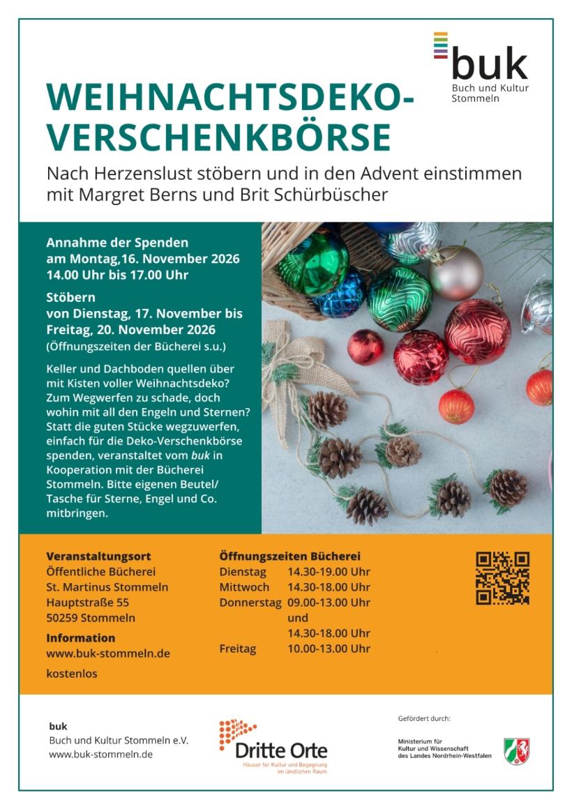 26-0119 buk Plakat Weihnachtsdeko-Verschenkbörse