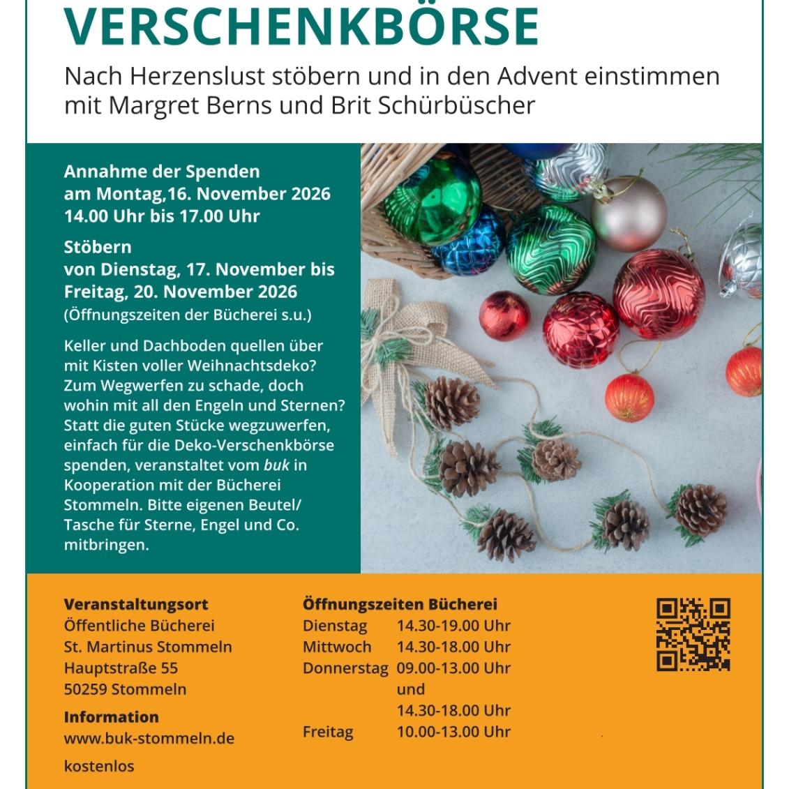 26-0119 buk Plakat Weihnachtsdeko-Verschenkbörse
