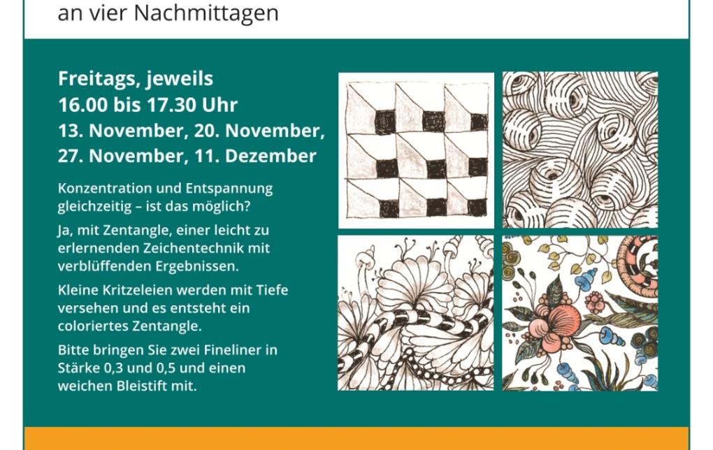 26-0125 buk Plakat Zentangle Termin November Dezember