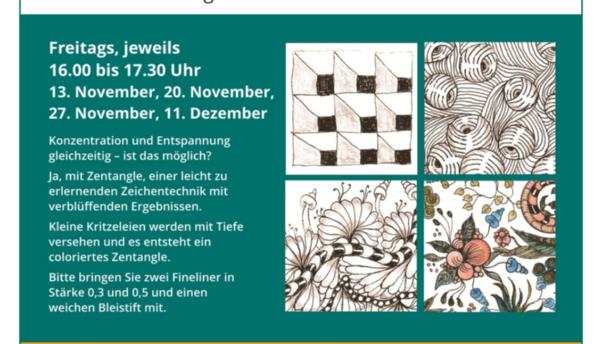 26-0125 buk Plakat Zentangle Termin November Dezember