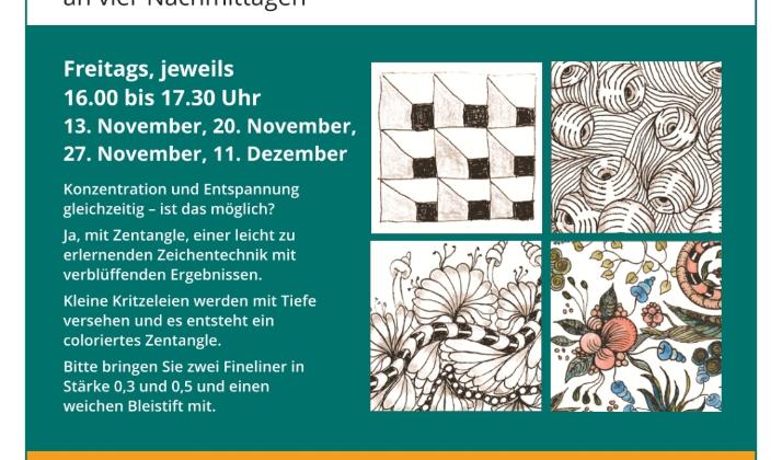26-0125 buk Plakat Zentangle Termin November Dezember