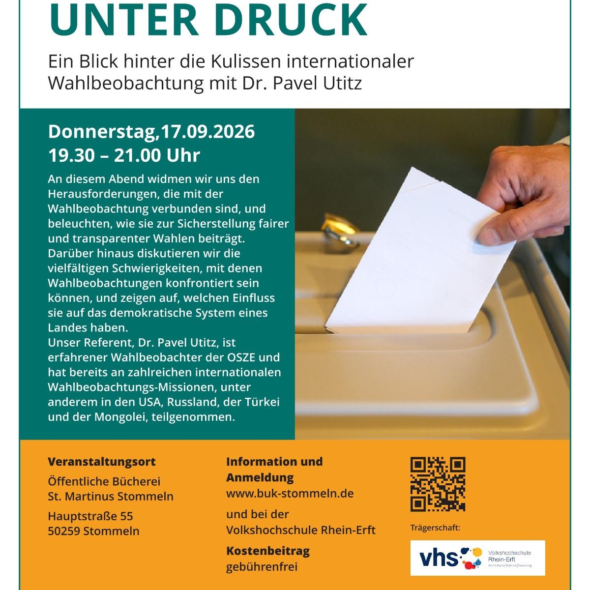 27-0076 buk Plakat Demokratie unter Druck
