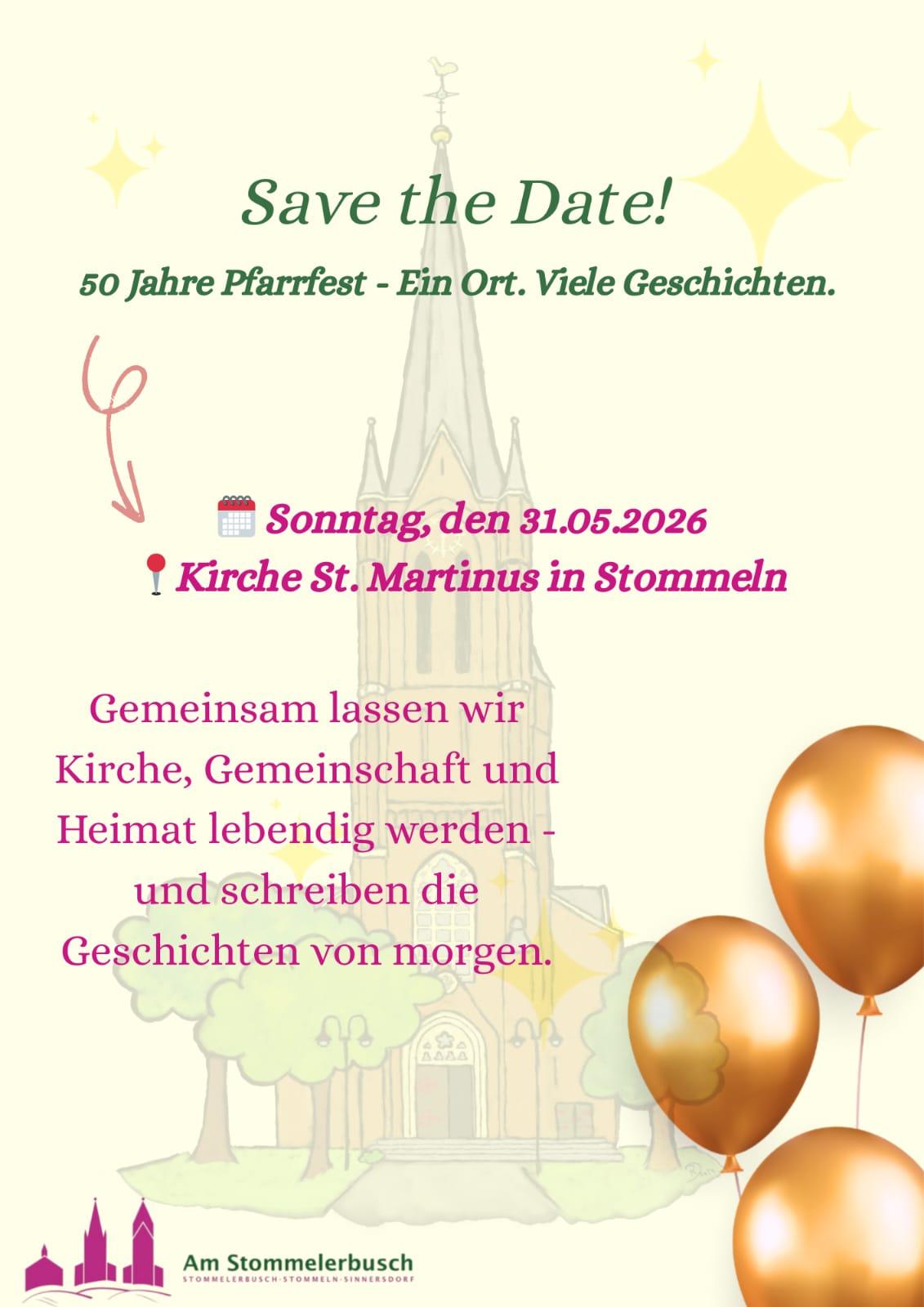 Save the date - Pfarrfest 2026