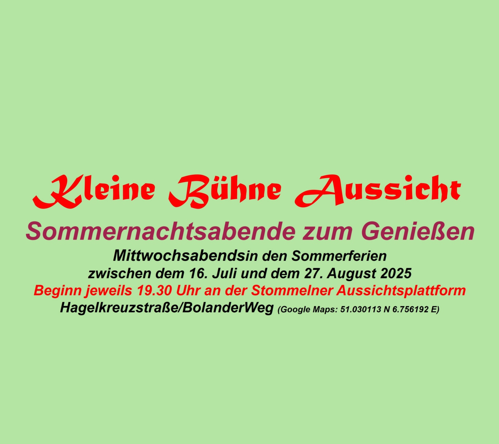 kleine bühne 2025