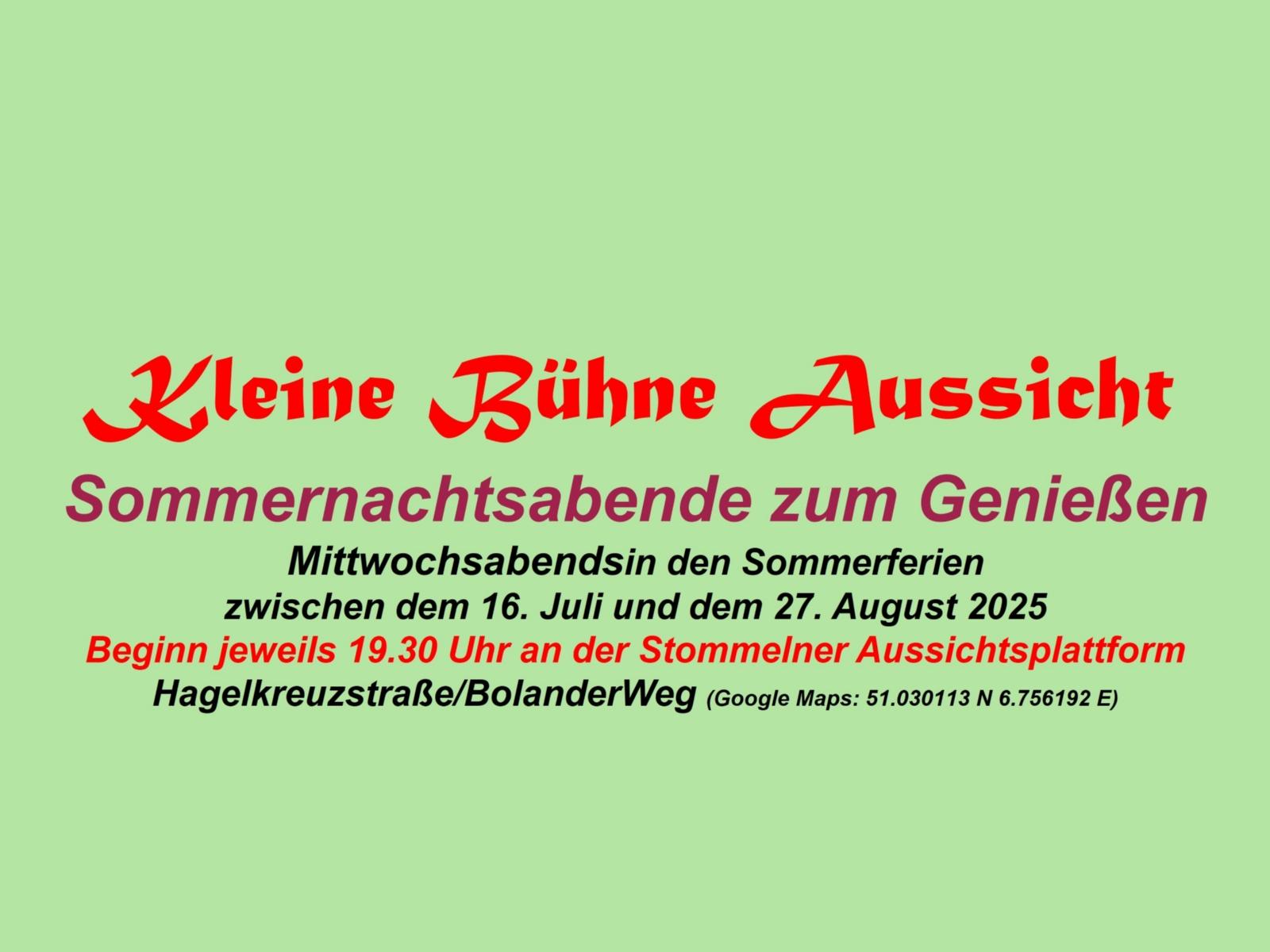 kleine bühne 2025