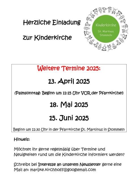 Kinderkirche 2025