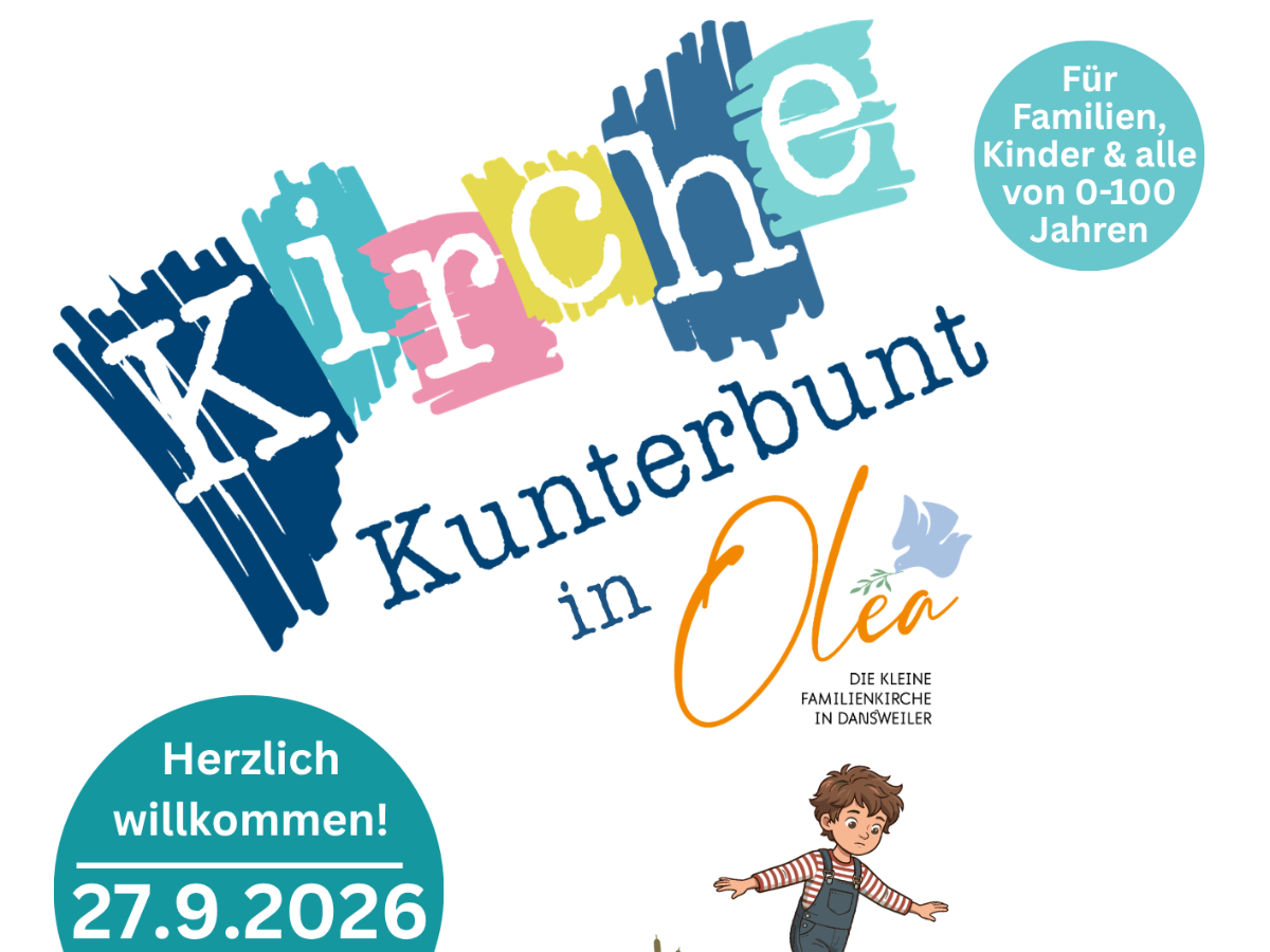 Plakat Kirche Kunterbunt 27.9.26 - Mutig